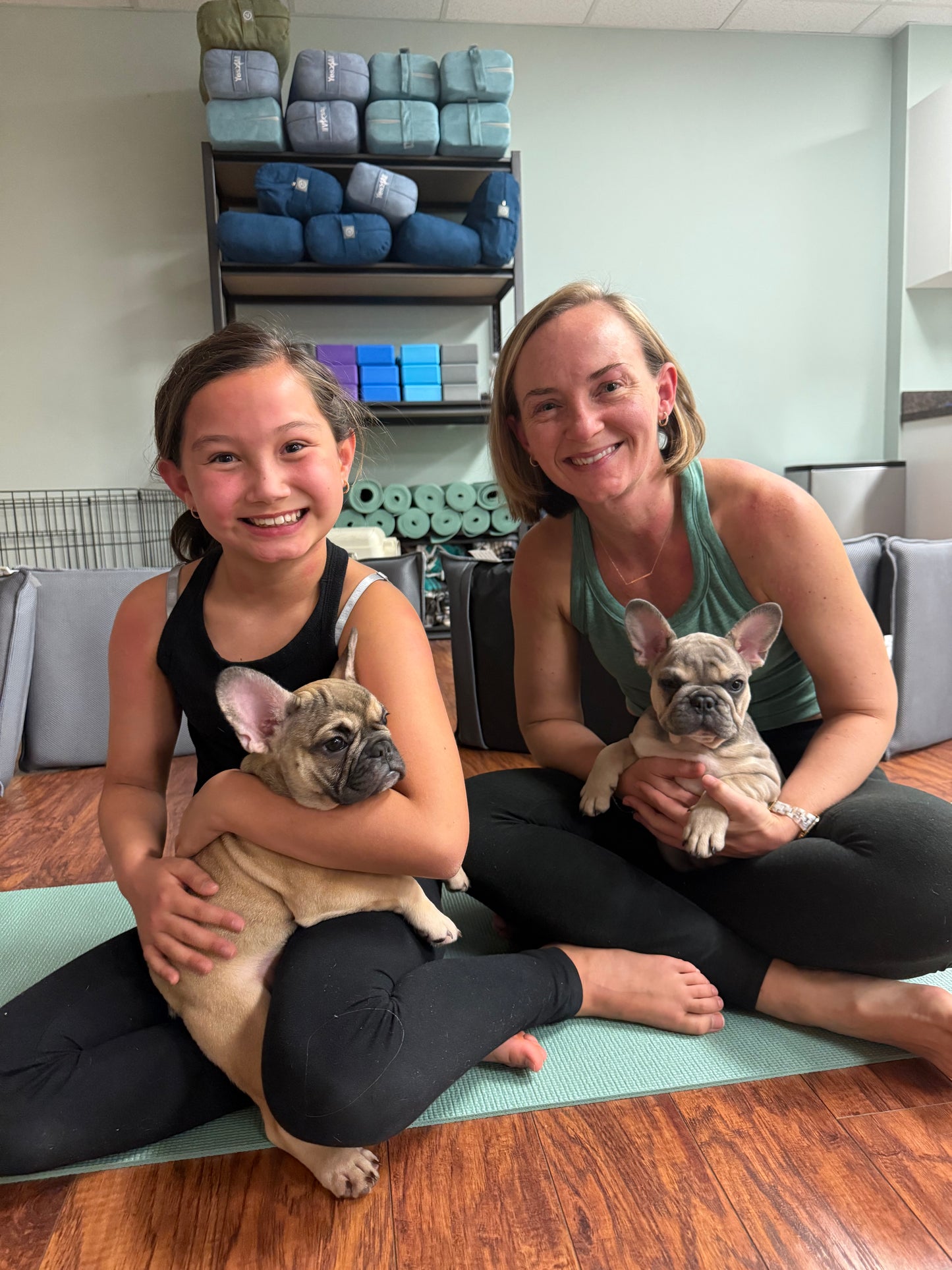 Frenchie Puppy Yoga